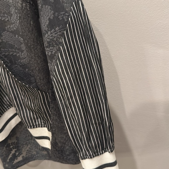 NU Denmark Indi Jacket Gray mix Black and White lace patty size M NWT - Picture 6 of 11